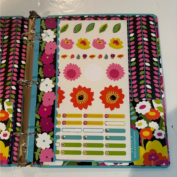 Vera Bradley Floral Planner - Pink, Green, Blue - Picture 4 of 11